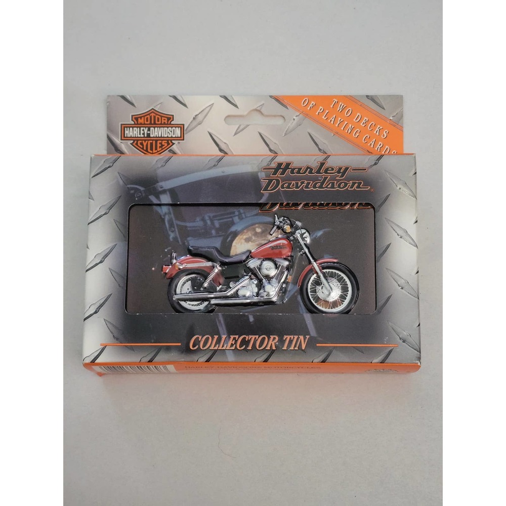 Harley Davidson Collector Tin & 2 Decks of Playing Cards NIB